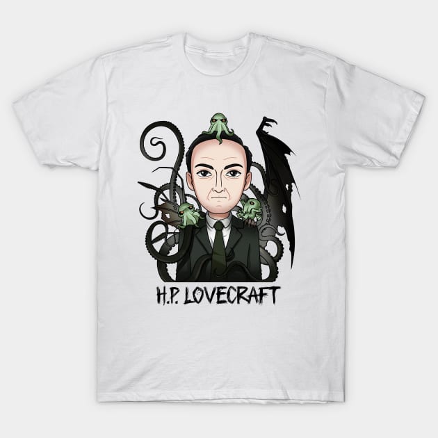 Eldritch Echoes: A Tribute to H.P. Lovecraft's Dark Mythos T-Shirt by Holymayo Tee